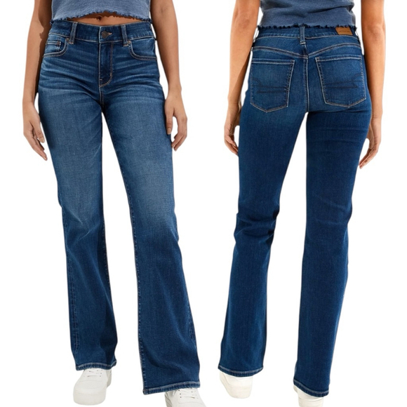 American Eagle Denim - Women's American Eagle Favourite Boyfriend Jeans, 8, Blue Denim